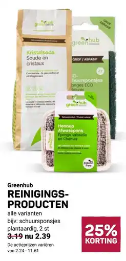 Ekoplaza Greenhub reinigings producten aanbieding