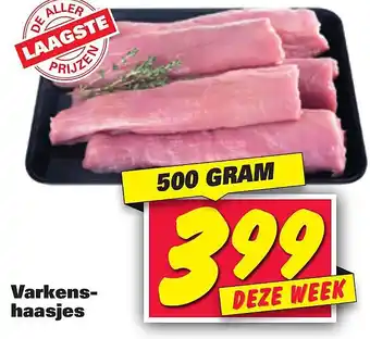 Nettorama Varkenshaasjes 500g aanbieding