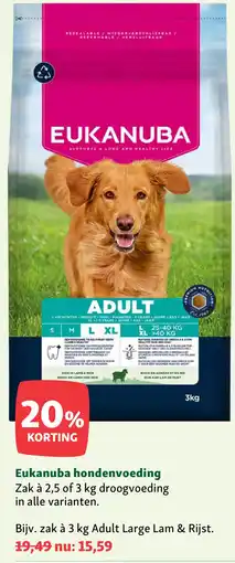 Maxi Zoo Eukanuba hondenvoeding aanbieding