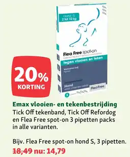 Maxi Zoo Emax vlooien- en tekenbestrijding aanbieding