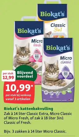 Maxi Zoo Biokat's kattenbakvulling aanbieding