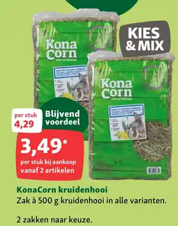 Maxi Zoo KonaCorn kruidenhooi aanbieding