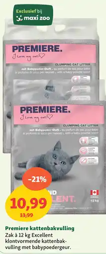Maxi Zoo Premiere kattenbakvulling aanbieding
