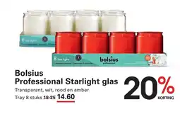 Sligro Professional Starlight glas Bolsius aanbieding