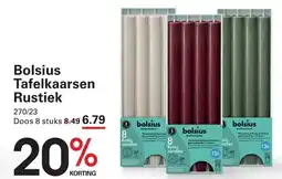Sligro Bolsius Tafelkaarsen Rustiek aanbieding
