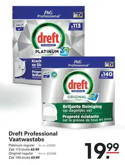 Sligro Dreft Professional Vaatwastabs aanbieding