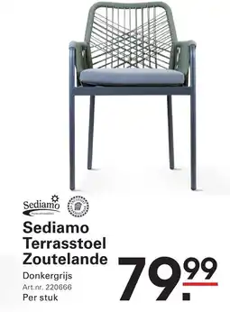 Sligro Sediamo Terrasstoel Zoutelande aanbieding