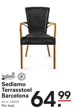 Sligro Sediamo Terrasstoel Barcelona aanbieding