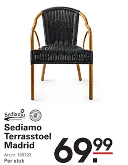 Sligro Sediamo Terrasstoel Madrid aanbieding