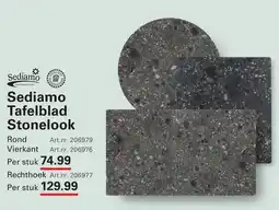 Sligro Sediamo Tafelblad Stonelook aanbieding