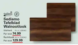 Sligro Sediamo Tafelblad Walnootlook aanbieding