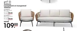 Sligro Sediamo Loungebank en loungestoel Vlieland aanbieding