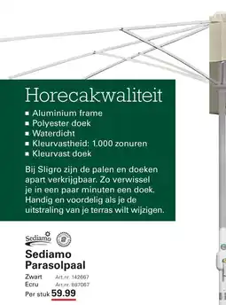 Sligro Sediamo Parasolpaal aanbieding