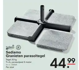 Sligro Sediamo Granieten parasoltegel aanbieding