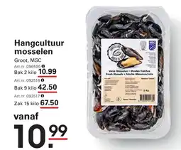 Sligro Hangcultuur mosselen aanbieding