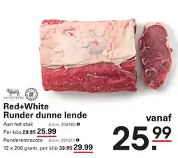 Sligro Red+White Runder dunne lende aanbieding
