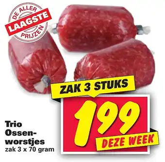 Nettorama Trio Ossenworstjes 70g aanbieding