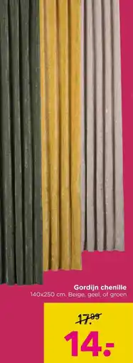 Xenos Gordijn chenille aanbieding