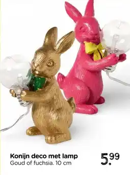 Xenos Konijn deco met lamp aanbieding
