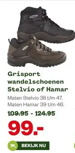 Welkoop Grisport wandelschoenen Stelvio of Hamar aanbieding