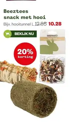 Welkoop Beeztees snack met hooi aanbieding