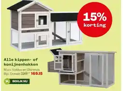 Welkoop Alle kippen- of konijnenhokken aanbieding