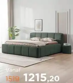 TotaalBED Bed Brugge | 140 x 200 cm | Cyber 583, kaki aanbieding