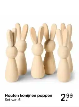 Xenos Houten konijnen poppen aanbieding