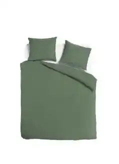 TotaalBED Dekbedovertrek Noa Olijfgroen 140 x 200/220 cm aanbieding