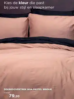 TotaalBED Dekbedovertrek Noa Pastel Brique 140 x 200/220 cm aanbieding