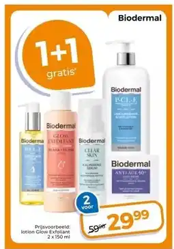 Trekpleister Prijsvoorbeeld:lotion Glow Exfoliant aanbieding