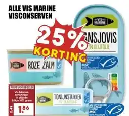 MCD Supermarkt ALLE VIS MARINE VISCONSERVEN aanbieding