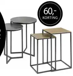 Pronto wonen Salon- en bijzettafelsets Pilunio aanbieding