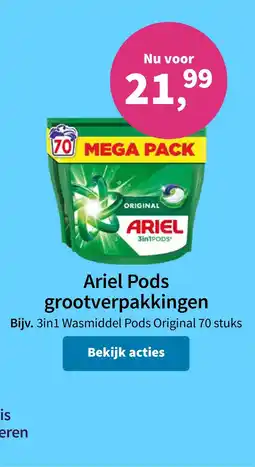 Plein.nl Ariel Pods grootverpakkingen aanbieding