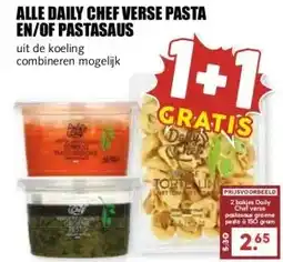 MCD Supermarkt ALLE DAILY CHEF VERSE PASTA EN/OF PASTASAUS aanbieding