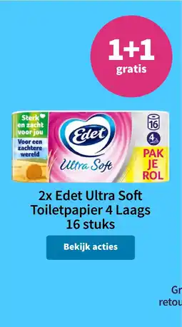 Plein.nl 2x Edet Ultra Soft Toiletpapier aanbieding