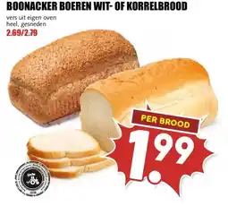 MCD Supermarkt BOONACKER BOEREN WIT- OF KORRELBROOD aanbieding