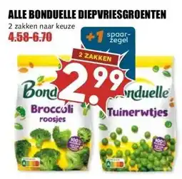 MCD Supermarkt ALLE BONDUELLE DIEPVRIESGROENTEN aanbieding