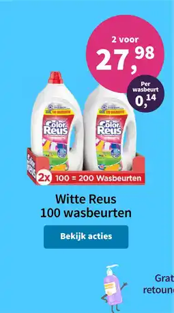 Plein.nl Witte Reus 100 wasbeurten aanbieding