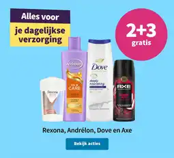 Plein.nl Rexona, Andrélon, Dove en Axe aanbieding