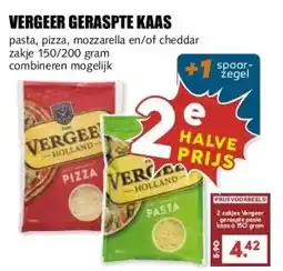 MCD Supermarkt VERGEER GERASPTE KAAS aanbieding