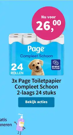 Plein.nl 3x Page Toiletpapier Compleet Schoon aanbieding