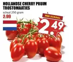MCD Supermarkt HOLLANDSE CHERRY PRUIM TROSTOMAATJES aanbieding