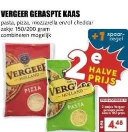 MCD Supermarkt VERGEER GERASPTE KAAS aanbieding