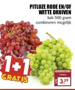 MCD Supermarkt PITLOZE RODE EN/OF WITTE DRUIVEN aanbieding