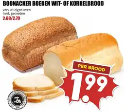 MCD Supermarkt BOONACKER BOEREN WIT- OF KORRELBROOD aanbieding
