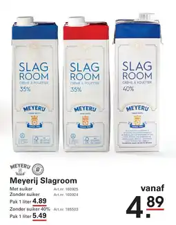 Sligro Meyerij Slagroom aanbieding