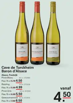 Sligro Cave de Turckheim Baron d'Alsace aanbieding