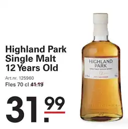 Sligro Highland Park Single Malt 12 Years Old aanbieding