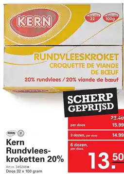 Sligro KERN 四 Kern Rundvlees- kroketten 20% aanbieding